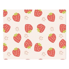 Strawberries Pattern Design Premium Plush Fleece Blanket (large) by Grandong