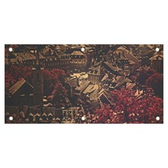 Vintage Cityscape City Retro Old Banner And Sign 6  X 3  by Cemarart