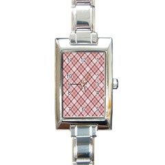 Pink Burberry, Abstract Rectangle Italian Charm Watch