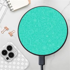 Background, Doodle, Pattern, Wireless Fast Charger(black) by nateshop