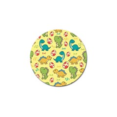 Seamless Pattern With Cute Dinosaurs Character Golf Ball Marker (4 Pack) by Ndabl3x