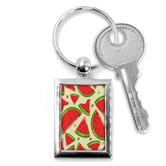 Cute Watermelon Seamless Pattern Key Chain (rectangle) by Grandong
