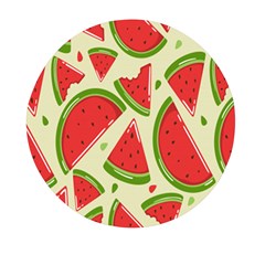 Cute Watermelon Seamless Pattern Mini Round Pill Box by Grandong