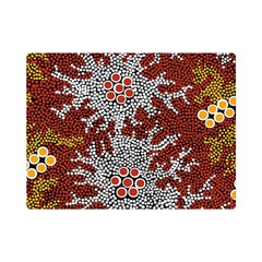 Authentic Aboriginal Art - Bushland Dreaming Premium Plush Fleece Blanket (mini) by hogartharts