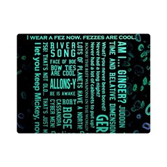 Tardis Doctor Who Technology Number Communication Premium Plush Fleece Blanket (mini) by Cemarart