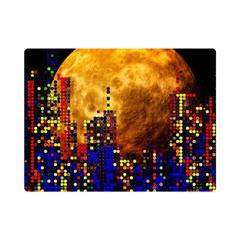 Skyline Frankfurt Abstract Moon Premium Plush Fleece Blanket (mini) by Cemarart