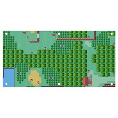 Green Retro Games Pattern Banner And Sign 4  X 2  by Cemarart