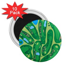 Golf Course Par Golf Course Green 2 25  Magnets (10 Pack)  by Cemarart