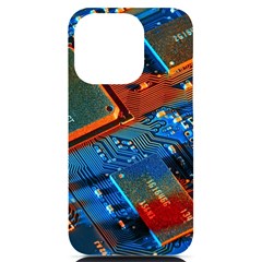 Gray Circuit Board Electronics Electronic Components Microprocessor Iphone 14 Pro Black Uv Print Case by Cemarart