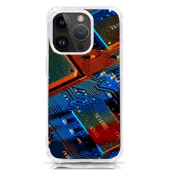 Gray Circuit Board Electronics Electronic Components Microprocessor Iphone 14 Pro Tpu Uv Print Case by Cemarart