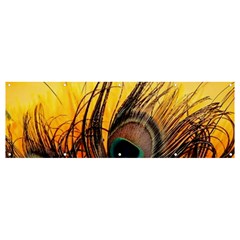 Sunset Illustration Water Night Sun Landscape Grass Clouds Painting Digital Art Drawing Banner And Sign 12  X 4  by Cemarart