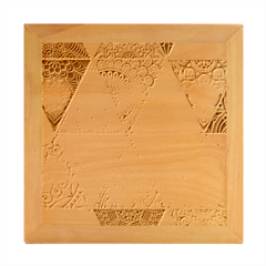 Texture With Triangles Wood Photo Frame Cube by nateshop
