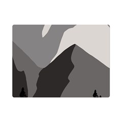 Mountain Wolf Tree Nature Moon Premium Plush Fleece Blanket (mini) by Cemarart