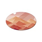 Mountains Sunset Landscape Nature Sticker Oval (10 pack) Front