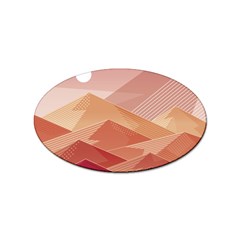 Mountains Sunset Landscape Nature Sticker Oval (100 Pack) by Cemarart