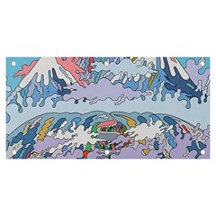 Art Psychedelic Mountain Banner And Sign 6  X 3  by Cemarart