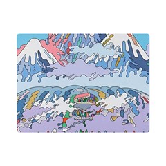 Art Psychedelic Mountain Premium Plush Fleece Blanket (mini) by Cemarart