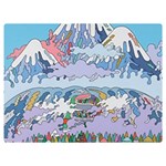 Art Psychedelic Mountain Premium Plush Fleece Blanket (Extra Small) 40 x30  Blanket Front