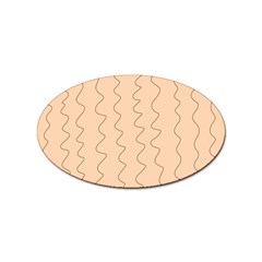 Lines Pattern Wiggly Minimal Print Sticker (oval) by Cemarart