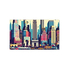 Skyscrapers City Usa Sticker (rectangular) by Cemarart