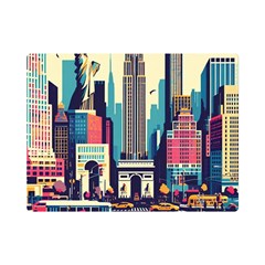 Skyscrapers City Usa Premium Plush Fleece Blanket (mini) by Cemarart
