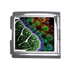 Digital Art Fractal Abstract Artwork 3d Floral Pattern Waves Vortex Sphere Nightmare Mega Link Italian Charm (18mm) by Cemarart