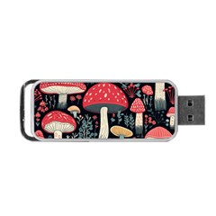 Mushrooms Psychedelic Portable Usb Flash (one Side) by Grandong