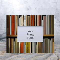 Book Nook Books Bookshelves Comfortable Cozy Literature Library Study Reading Reader Reading Nook Ro White Tabletop Photo Frame 4 x6  by Maspions