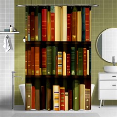 Books Bookshelves Library Fantasy Apothecary Book Nook Literature Study Shower Curtain 48  X 72  (small)  by Grandong