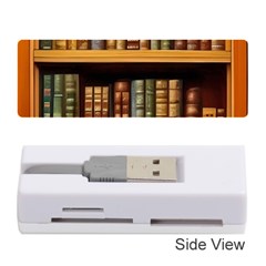 Room Interior Library Books Bookshelves Reading Literature Study Fiction Old Manor Book Nook Reading Memory Card Reader (stick) by Grandong
