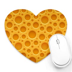 Cheese Texture Food Textures Heart Mousepad by nateshop