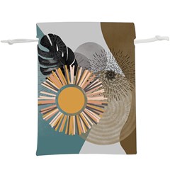 Boho Background Leaves Botanical Ornamental Pattern Seamless Decorative Design Wallpaper Nature Draw Lightweight Drawstring Pouch (xl) by Maspions