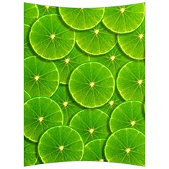 Lime Textures Macro, Tropical Fruits, Citrus Fruits, Green Lemon Texture Back Support Cushion by nateshop
