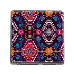 Pattern, Ornament, Motif, Colorful Memory Card Reader (square 5 Slot) by nateshop