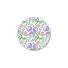 Bloom Nature Plant Pattern Golf Ball Marker by Maspions