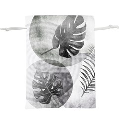 Vintage Retro Boho Background Leaves Botanical Lightweight Drawstring Pouch (xl) by Maspions