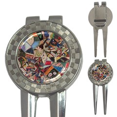 Background Embroidery Pattern Stitches Abstract 3-in-1 Golf Divots by Ket1n9