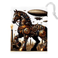 Steampunk Horse Punch 1 Drawstring Pouch (4xl) by CKArtCreations