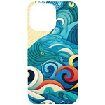 Waves Wave Ocean Sea Abstract Whimsical iPhone 15 Pro Max Black UV Print PC Hardshell Case Front