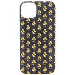 Teddy Pattern Iphone 15 Pro Black Uv Print Pc Hardshell Case by designsbymallika