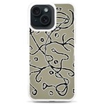 Sketchy abstract artistic print design iPhone 15 Plus TPU UV Print Case Front