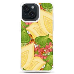 Pattern Texture Leaves Iphone 15 Plus Tpu Uv Print Case by Proyonanggan