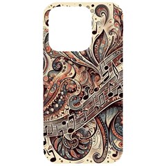 Paisley Print Musical Notes5 Iphone 15 Pro Black Uv Print Pc Hardshell Case by RiverRootz