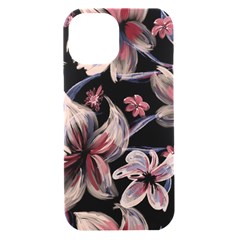 Flowers Floral Pattern Design Iphone 15 Black Uv Print Pc Hardshell Case by Ndabl3x