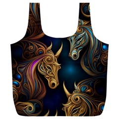 Pattern With Horses Full Print Recycle Bag (xxxl) by 2607694a