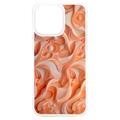 Peach Fuzz Elegant Print Abstract Design Iphone 15 Plus Tpu Uv Print Case by dflcprintsclothing