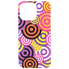 Abstract Circles Background Retro Iphone 15 Pro Max Black Uv Print Pc Hardshell Case by Ravend
