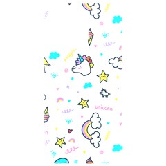 Unicorns Rainbows Seamless Pattern Iphone 15 Pro Max Black Uv Print Pc Hardshell Case by Bedest