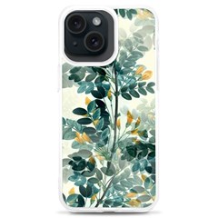 Vintage Retro Flowers Leaves Foliage Plants Iphone 15 Plus Tpu Uv Print Case by Ndabl3x