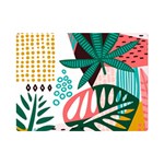 Abstract Seamless Pattern With Tropical Leaves Premium Plush Fleece Blanket (Mini) 35 x27  Blanket Front